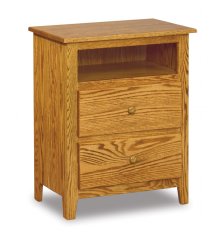 Shaker 2-Drawer Tall Nightstand with Opening