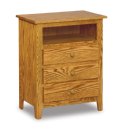Shaker 3-Drawer Tall Nightstand with Opening