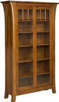 Ensinada 72" Tall Bookcase with Sliding Doors