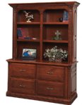 Lexington Double Lateral File with Bookshelf Hutch