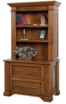 Lincoln Lateral File with Bookshelf Hutch
