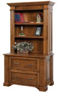 Lincoln Lateral File with Bookshelf Hutch