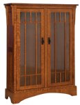 Midway Mission 2-door Bookcase with Seedy Glass