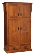 Mission 4-Door Pantry with 2-Bottom Drawers 