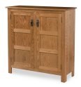 Mission Style 45" High Cabinet 2-Door with Wood Panels