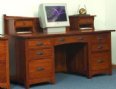 Oakwood Desk & Short Hutch