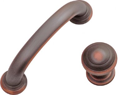 Oil Rubbed Bronze Highlighted A2280-OBH 3 inch CC & P2286-OBH 1 inch dia
