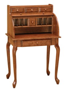 Queen Anne Secretary Roll-Top Desk