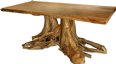 Rustic Dining Double Stump Table with Red Elm Top