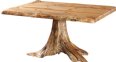Rustic Dining Stump Table with Pine Top