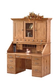 Sierra Rolltop Desk with Hutch