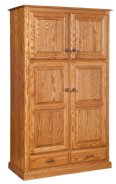 Traditional  4-Door Pantry with 2 Bottom Drawers