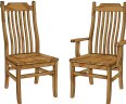 Mission 6-Slat Side and Arm Chair