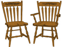 Colonial Arrow Side and Arm Chair