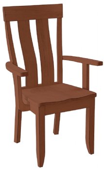 Western Style Wide Slat Arm Chair