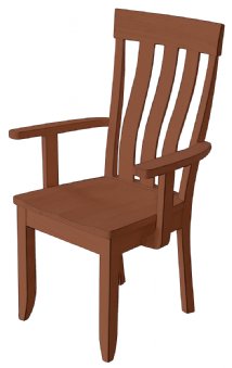 Western Style Narrow Slat Arm Chair