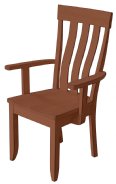 Western Style Narrow Slat Arm Chair