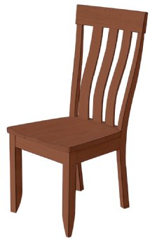 Western Style Narrow Slat Side Chair